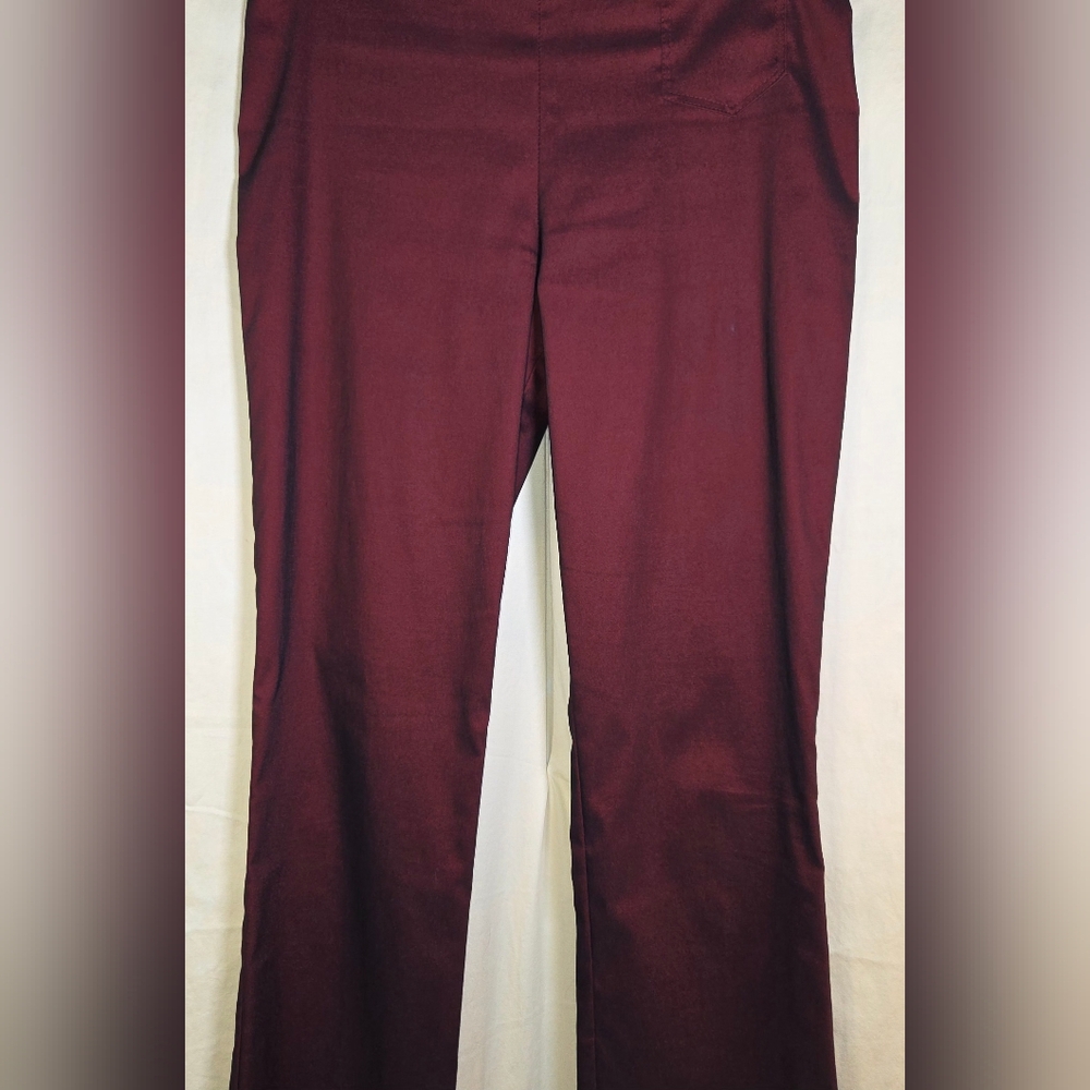 ✨️Vtg Y2K Formula X Deep Burgundy Flare Pants Size 5/6 - Picture 3 of 6